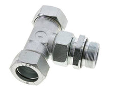 35L & M42x2 Zink plated Steel T-Shape Tee Cutting Fitting with Male Threads 160 bar Adjustable ISO 8434-1