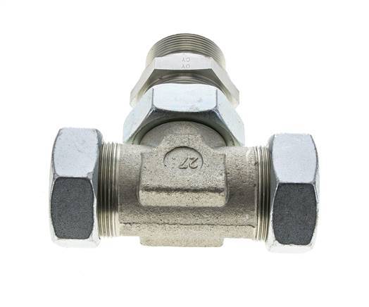 42L & M48x2 Zink plated Steel T-Shape Tee Cutting Fitting with Male Threads 160 bar Adjustable ISO 8434-1