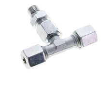 6S & M12x1.5 Zink plated Steel T-Shape Tee Cutting Fitting with Male Threads 630 bar Adjustable ISO 8434-1