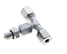 6S & M12x1.5 Zink plated Steel T-Shape Tee Cutting Fitting with Male Threads 630 bar Adjustable ISO 8434-1