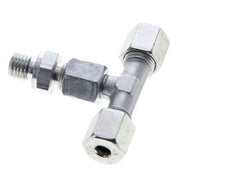 6S & M12x1.5 Zink plated Steel T-Shape Tee Cutting Fitting with Male Threads 630 bar Adjustable ISO 8434-1