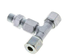 8S & M14x1.5 Zink plated Steel T-Shape Tee Cutting Fitting with Male Threads 630 bar Adjustable ISO 8434-1