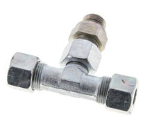 12S & M18x1.5 Zink plated Steel T-Shape Tee Cutting Fitting with Male Threads 630 bar Adjustable ISO 8434-1