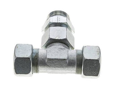 30S & M42x2 Zink plated Steel T-Shape Tee Cutting Fitting with Male Threads 400 bar Adjustable ISO 8434-1