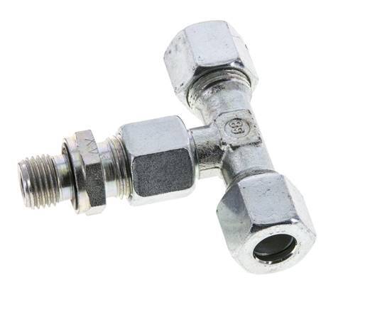 10L & G1/4'' Zink plated Steel T-Shape Tee Cutting Fitting with Male Threads 315 bar Adjustable ISO 8434-1