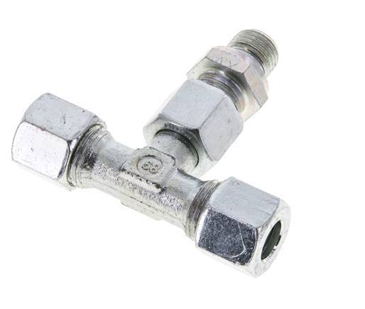 10L & G1/4'' Zink plated Steel T-Shape Tee Cutting Fitting with Male Threads 315 bar Adjustable ISO 8434-1