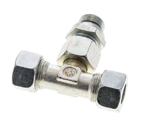 15L & G1/2'' Zink plated Steel T-Shape Tee Cutting Fitting with Male Threads 315 bar Adjustable ISO 8434-1