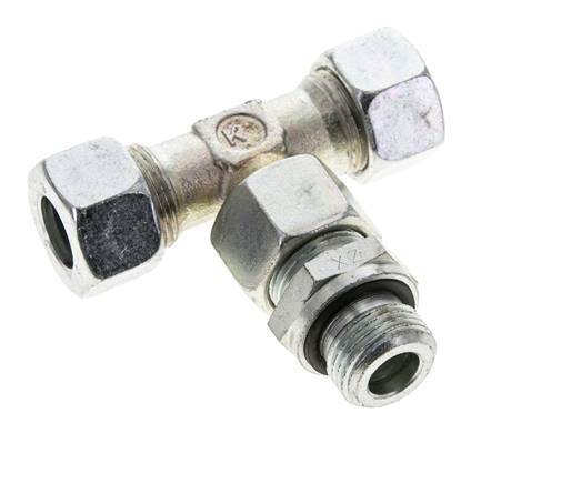 15L & G1/2'' Zink plated Steel T-Shape Tee Cutting Fitting with Male Threads 315 bar Adjustable ISO 8434-1