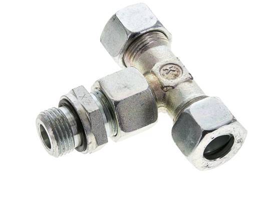 15L & G1/2'' Zink plated Steel T-Shape Tee Cutting Fitting with Male Threads 315 bar Adjustable ISO 8434-1