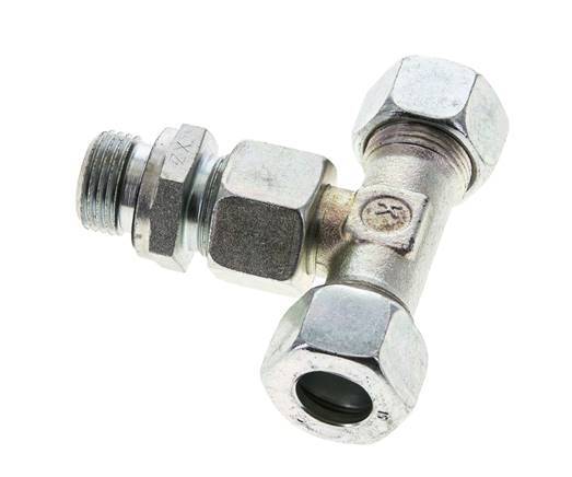 15L & G1/2'' Zink plated Steel T-Shape Tee Cutting Fitting with Male Threads 315 bar Adjustable ISO 8434-1