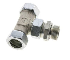 28L & G1'' Zink plated Steel T-Shape Tee Cutting Fitting with Male Threads 160 bar Adjustable ISO 8434-1