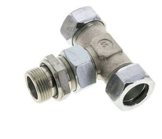 28L & G1'' Zink plated Steel T-Shape Tee Cutting Fitting with Male Threads 160 bar Adjustable ISO 8434-1