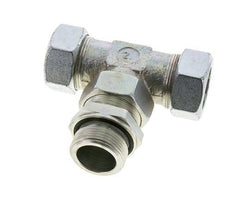 35L & G1-1/4'' Zink plated Steel T-Shape Tee Cutting Fitting with Male Threads 160 bar Adjustable ISO 8434-1