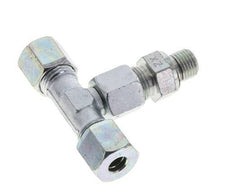 8S & G1/4'' Zink plated Steel T-Shape Tee Cutting Fitting with Male Threads 630 bar Adjustable ISO 8434-1
