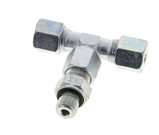 8S & G1/4'' Zink plated Steel T-Shape Tee Cutting Fitting with Male Threads 630 bar Adjustable ISO 8434-1