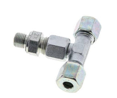 8S & G1/4'' Zink plated Steel T-Shape Tee Cutting Fitting with Male Threads 630 bar Adjustable ISO 8434-1