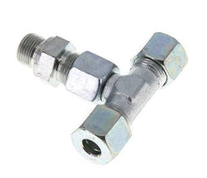 10S & G3/8'' Zink plated Steel T-Shape Tee Cutting Fitting with Male Threads 630 bar Adjustable ISO 8434-1