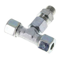 10S & G3/8'' Zink plated Steel T-Shape Tee Cutting Fitting with Male Threads 630 bar Adjustable ISO 8434-1