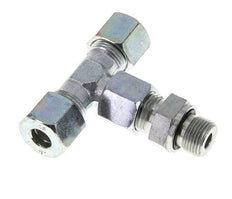 10S & G3/8'' Zink plated Steel T-Shape Tee Cutting Fitting with Male Threads 630 bar Adjustable ISO 8434-1