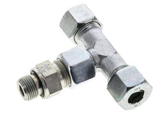 12S & G3/8'' Zink plated Steel T-Shape Tee Cutting Fitting with Male Threads 630 bar Adjustable ISO 8434-1