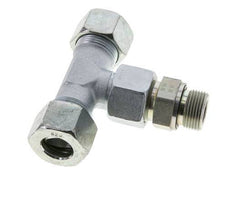 20S & G3/4'' Zink plated Steel T-Shape Tee Cutting Fitting with Male Threads 400 bar Adjustable ISO 8434-1