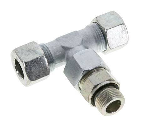 20S & G3/4'' Zink plated Steel T-Shape Tee Cutting Fitting with Male Threads 400 bar Adjustable ISO 8434-1