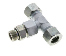 20S & G3/4'' Zink plated Steel T-Shape Tee Cutting Fitting with Male Threads 400 bar Adjustable ISO 8434-1