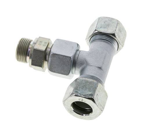 20S & G3/4'' Zink plated Steel T-Shape Tee Cutting Fitting with Male Threads 400 bar Adjustable ISO 8434-1