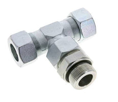 30S & G1-1/4'' Zink plated Steel T-Shape Tee Cutting Fitting with Male Threads 400 bar Adjustable ISO 8434-1