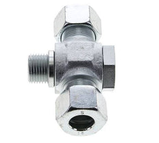 16S & G1/2'' Zink plated Steel Tee Swivel Joint Cutting Fitting with Male Threads 400 bar ISO 8434-1