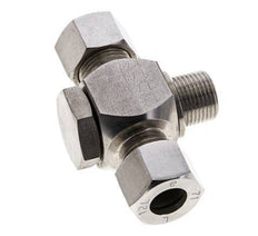 12L & G3/8'' Stainless Steel Tee Swivel Joint Cutting Fitting with Male Threads 315 bar ISO 8434-1