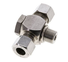 12L & G3/8'' Stainless Steel Tee Swivel Joint Cutting Fitting with Male Threads 315 bar ISO 8434-1