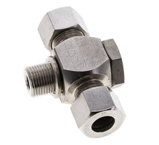 12L & G3/8'' Stainless Steel Tee Swivel Joint Cutting Fitting with Male Threads 315 bar ISO 8434-1