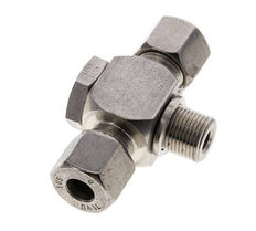 10S & G3/8'' Stainless Steel Tee Swivel Joint Cutting Fitting with Male Threads 400 bar ISO 8434-1