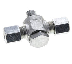 6S & M12x1.5 Zink plated Steel Tee Swivel Joint Cutting Fitting with Male Threads 400 bar NBR ISO 8434-1