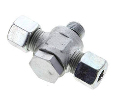 10S & M16x1.5 Zink plated Steel Tee Swivel Joint Cutting Fitting with Male Threads 400 bar NBR ISO 8434-1
