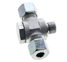 10S & M16x1.5 Zink plated Steel Tee Swivel Joint Cutting Fitting with Male Threads 400 bar NBR ISO 8434-1