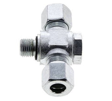 10L & G1/4'' Zink plated Steel Tee Swivel Joint Cutting Fitting with Male Threads 315 bar NBR ISO 8434-1