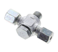 6S & G1/4'' Zink plated Steel Tee Swivel Joint Cutting Fitting with Male Threads 400 bar NBR ISO 8434-1