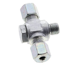 6S & G1/4'' Zink plated Steel Tee Swivel Joint Cutting Fitting with Male Threads 400 bar NBR ISO 8434-1