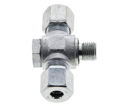 8S & G1/4'' Zink plated Steel Tee Swivel Joint Cutting Fitting with Male Threads 400 bar NBR ISO 8434-1