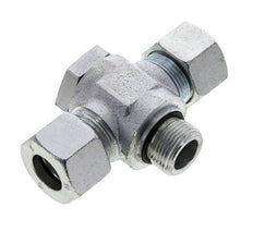 20S & G3/4'' Zink plated Steel Tee Swivel Joint Cutting Fitting with Male Threads 400 bar NBR ISO 8434-1