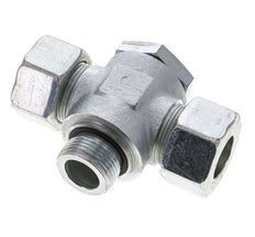 25S & G1'' Zink plated Steel Tee Swivel Joint Cutting Fitting with Male Threads 250 bar NBR ISO 8434-1