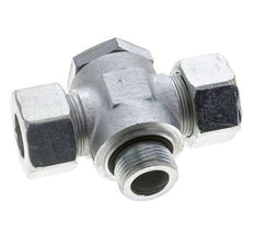 25S & G1'' Zink plated Steel Tee Swivel Joint Cutting Fitting with Male Threads 250 bar NBR ISO 8434-1