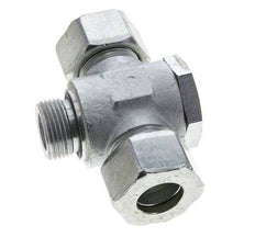 25S & G1'' Zink plated Steel Tee Swivel Joint Cutting Fitting with Male Threads 250 bar NBR ISO 8434-1