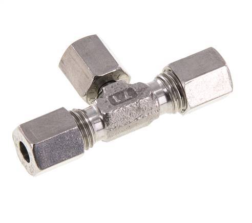 6L Stainless Steel T-Shape Tee Cutting Fitting with Swivel 315 bar Adjustable ISO 8434-1