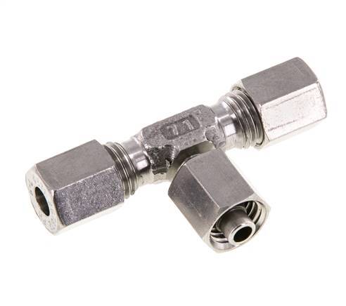 6L Stainless Steel T-Shape Tee Cutting Fitting with Swivel 315 bar Adjustable ISO 8434-1