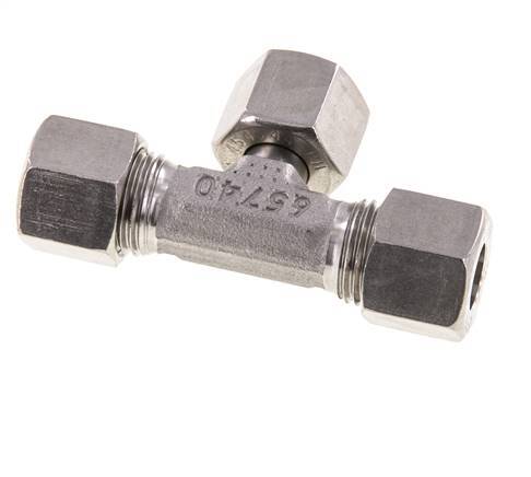10L Stainless Steel T-Shape Tee Cutting Fitting with Swivel 315 bar Adjustable ISO 8434-1