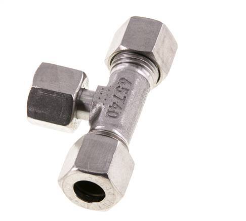 10L Stainless Steel T-Shape Tee Cutting Fitting with Swivel 315 bar Adjustable ISO 8434-1