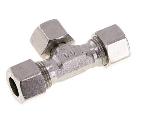 12L Stainless Steel T-Shape Tee Cutting Fitting with Swivel 315 bar Adjustable ISO 8434-1